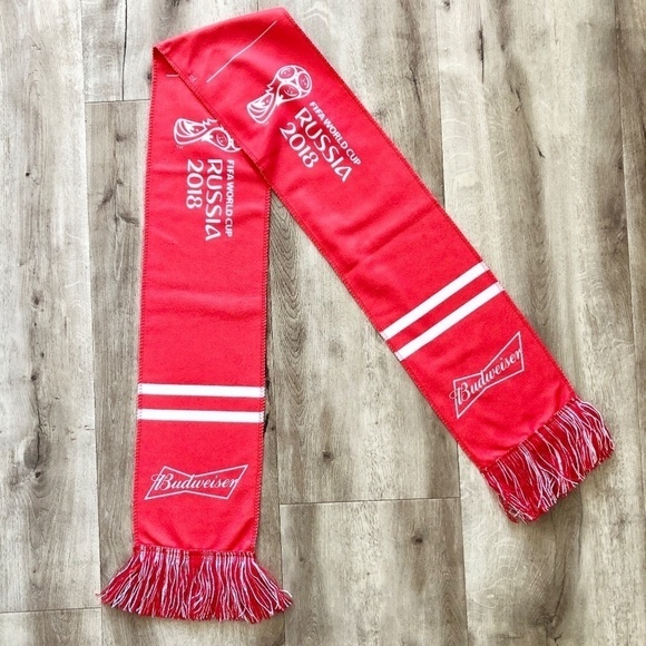 BUDWEISER, Scarf, Fifa, World Cup, Russia, 2018, Soccer, New Without Tags - Picture 2 of 9